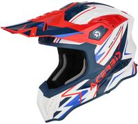 Acer irstrike-X Graphic Casco da motocross, bianco/blu/rosso, Taglia S (55/56)