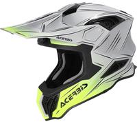 Acer irstrike-X Scratch Casco da motocross, Argento/Giallo, Taglia L (59/60)