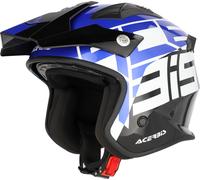 Acerbis Aria Graphic, casco aperto S male Nero/Blu/Bianco