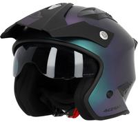 Acerbis Aria Metallic, casco jet XXL male Opaco Lilla/Verde