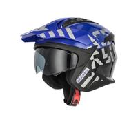 Acerbis Casco Jet Aria Graphic Nero/Blu/Bianco XXL Uomo