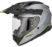 Acerbis Attack, casco avventura S female Opaco Grigio Chiaro/Nero/Giallo Fluo