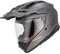 Acer ttack Logo Matt Casco Enduro, Grigio opaco/arancione, Taglia XS (53/54)