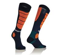 ACERBIS CALZE CALZETTONI MX IMPACT SOCKS ARANCIONE BLU MOTO PISTA S/M 39 40 41