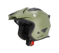 Acerbis Aria Solid, casco aperto XXL male Opaco Oliva/Nero