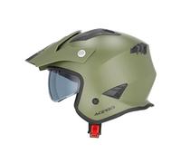 Acerbis Aria Solid, casco aperto XXL male Opaco Oliva/Nero