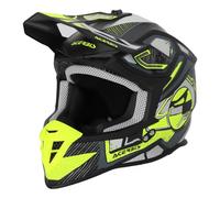 Acerbis Casco da Motocross Linear S24 Opaco Nero/Giallo Fluo/Grigio Taglia S