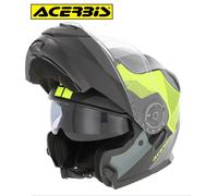 ACERBIS CASCO MODULARE INTEGR. SEREL DOPPIA VISIERA NERO E GIALLO FLUO TG. S