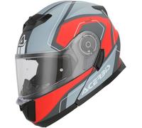 Acerbis Serel, casco flip up XL male Opaco Grigio/Grigio Chiaro/Rosso/Bianco