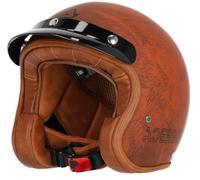 Acerbis Skodela, casco jet XL male Marrone Opaco