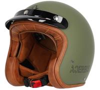 Acerbis Skodela, casco jet XL male Olivaa Opaco