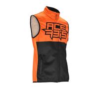 ACER ILET VEST SOFTSHELL MX LINEAR MOTO CROSS ENDURO OFFROAD Nero/Arancio