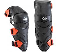 Acerbis Impact Evo Protettore del ginocchio motocross giovanile, nero/rosso, Taglia unica