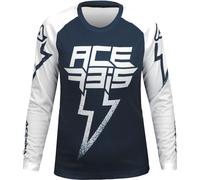Acerbis J-Kid Blizzard Maglia Motocross Bambino, bianco-blu, taglia XL per bambini