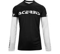 Acerbis MX J-Track Inc 2.0 Maglia da motocross, nero-bianco, taglia L per maschi