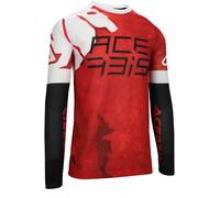 Acerbis J-Windy Vented Watermark Maglia Motocross, Rosso/Bianco, Taglia S