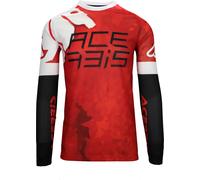 Acerbis J-Windy Vented Watermark Maglia Motocross, bianco-rosso, taglia M per maschi