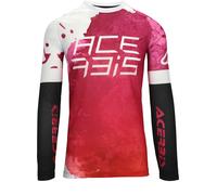 Acerbis J-Windy Vented Watermark Maglia Motocross, bianco-rosa, taglia S per maschi