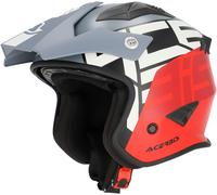 Acerbis Aria Graphic, casco aperto XL male Opaco Rosso/Grigio/Nero/Bianco