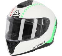Acerbis Krapon, casco integrale L male Bianco/Nero/Verde Fluo