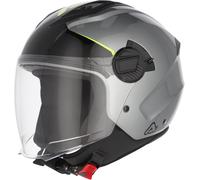 Acerbis Levante Logo Casco a reazione, Argento/Giallo, Taglia XL (60/61)