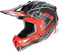 Acerbis Linear 2026 Casco da motocross, nero-bianco-rosso, taglia 2XL per maschi
