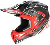 Acerbis Casco LINEAR 2206 ECE 22/06 Grigio Rosso Taglia M (57-58 cm)
