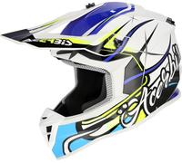 Acerbis Linear Graphic 2026 Casco da motocross, nero-bianco-blu, taglia S per maschi