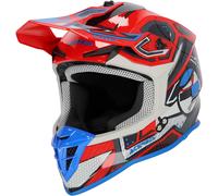 Acerbis Linear, casco da motocross XL male Rosso/Blu/Grigio