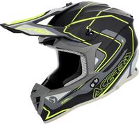 Acerbis Linear, casco da motocross XXL female Opaco Nero/Grigio/Giallo Fluo