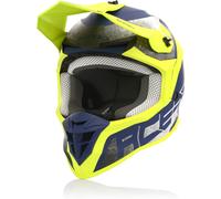 Acerbis Linear Casco Motocross, blu-giallo, taglia M per maschi