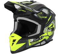 Acerbis Linear Graphic 2024 Casco da motocross, nero opaco/giallo, Taglia XS (53/54)