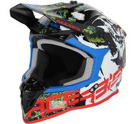 Acerbis Linear Graphic Casco da motocross, nero/bianco/rosso, Taglia XL (61/62)