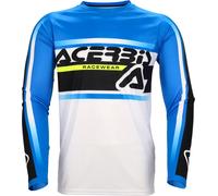Acerbis Linear Lugo, maglia XXL male Azzurro/Bianco/Nero