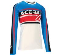 Acerbis MX Linear Lugo Maglia da motocross, bianco-blu, taglia 2XL per maschi