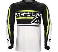 Acerbis Linear Lugo, maglia XXL male Nero/Bianco/Giallo Fluo