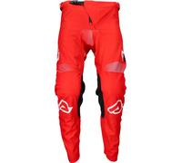 Acerbis MX Linear Lugo Mono Pantaloni da motocross, bianco-rosso, taglia 36 per maschi