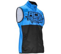 Acerbis Linear Softshell Gilet da motocross impermeabile, nero-blu, taglia XL per maschi