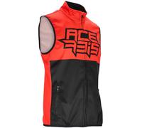 Acerbis Linear Softshell Gilet da motocross impermeabile, nero-rosso, taglia XL per maschi