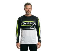 Acerbis MX Linear Lugo Maglia da motocross, nero-bianco, taglia M per maschi