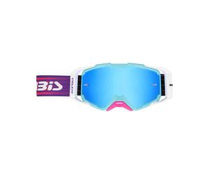 Acerbis Maschera Vitrion Goggle Blu Lente Specchiata Occhiali Motocross Enduro