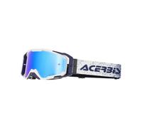Acerbis Maschera Vitrion Goggle Lente Specchiata Occhiali Motocross Enduro Blu
