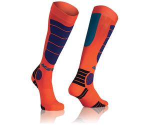 Acerbis Motocross Impact Calzini, blu-arancione, taglia L XL per maschi