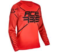 Acerbis MX J-Kid 5 Maglia Motocross Bambino, nero-rosso, taglia XL per bambini