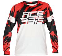Maglia cross bambino Acerbis Mx J-Kid Four Bianco Rosso XL