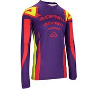 Acerbis Maglia Motocross J-Track Askar Manica Lunga Rosso-porpora Uomo Taglia L