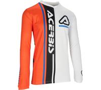 Acerbis MX J-Track Connection Maglia da motocross, bianco/arancione, Taglia L