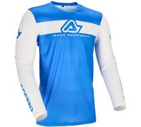 Acerbis MX J-Track Inc 2.0 Logo Maglia Motocross, bianco/blu, Taglia S
