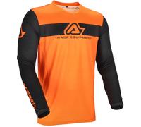 Acerbis MX J-Track Inc 2.0 Logo Maglia Motocross, nero/arancione, Taglia S