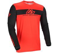Acerbis MX J-Track Inc 2.0 Logo Maglia Motocross, nero/rosso, Taglia S